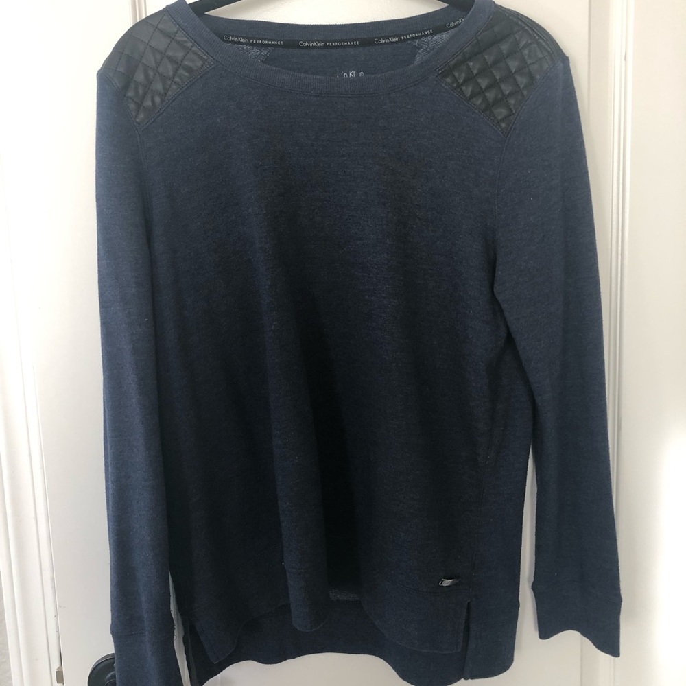 BLUE CARDIGAN WITH PATCHES